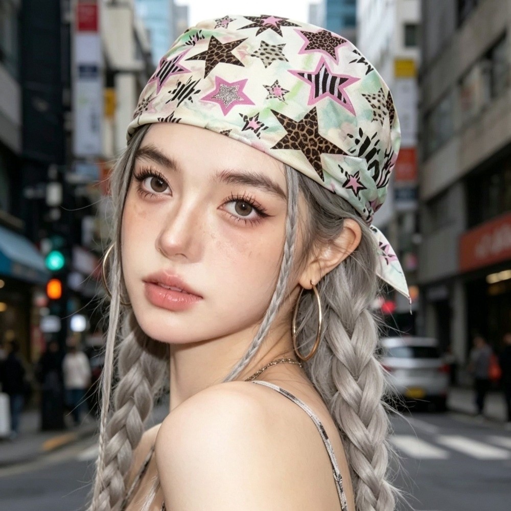 Women'S Fashion Edgy - Durable Vintage Square Scarf Y2K Style