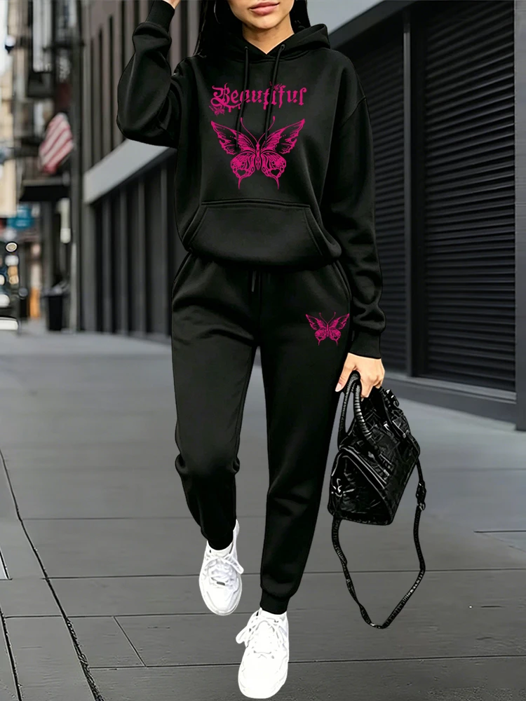 Women'S Fashion Middle Ages - Autumn Winter Daily Casual Sports Jogger