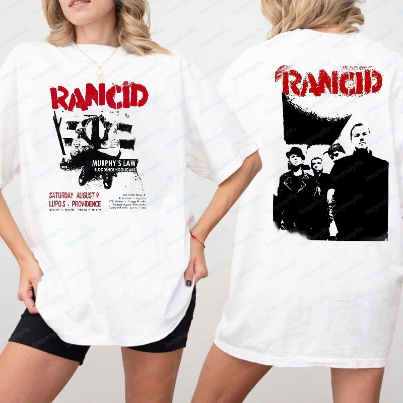 Women'S Fashion Edgy - Rancid Double Sided Print Tshirt Rebellious