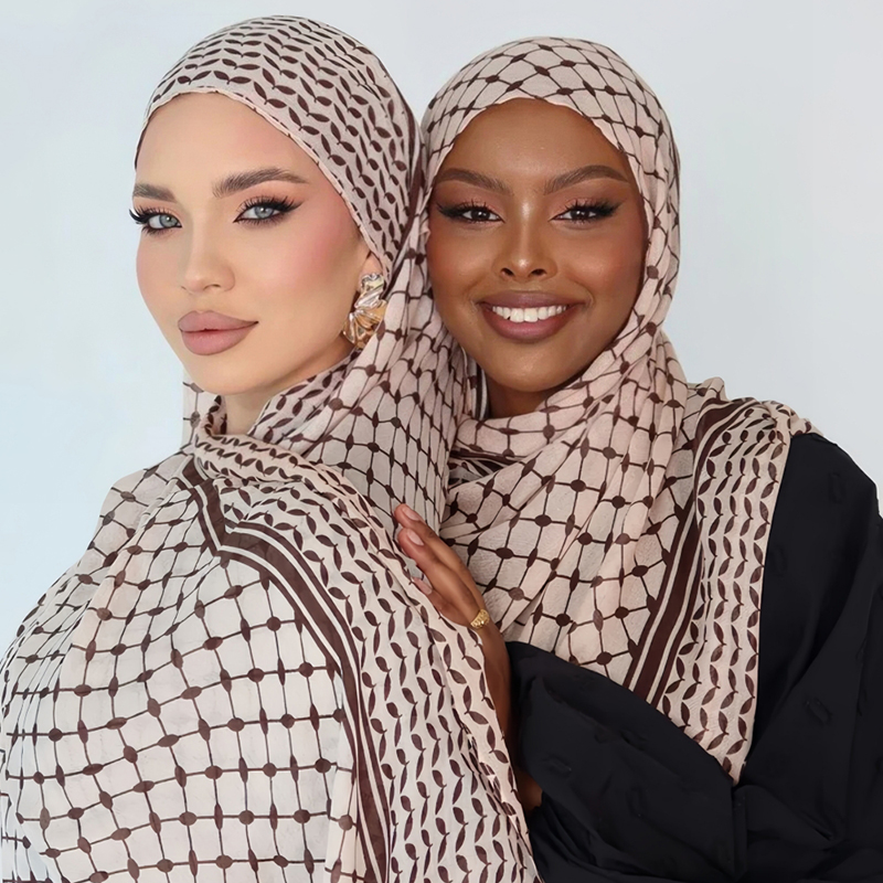 Women Fashion Uae - 2/Pcs Arab Chiffon Scarf Women Muslim