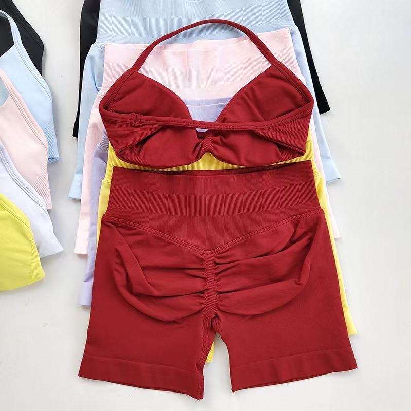 Bra Top Seamless - HISTELLO Sports Set Piece Women Strappy