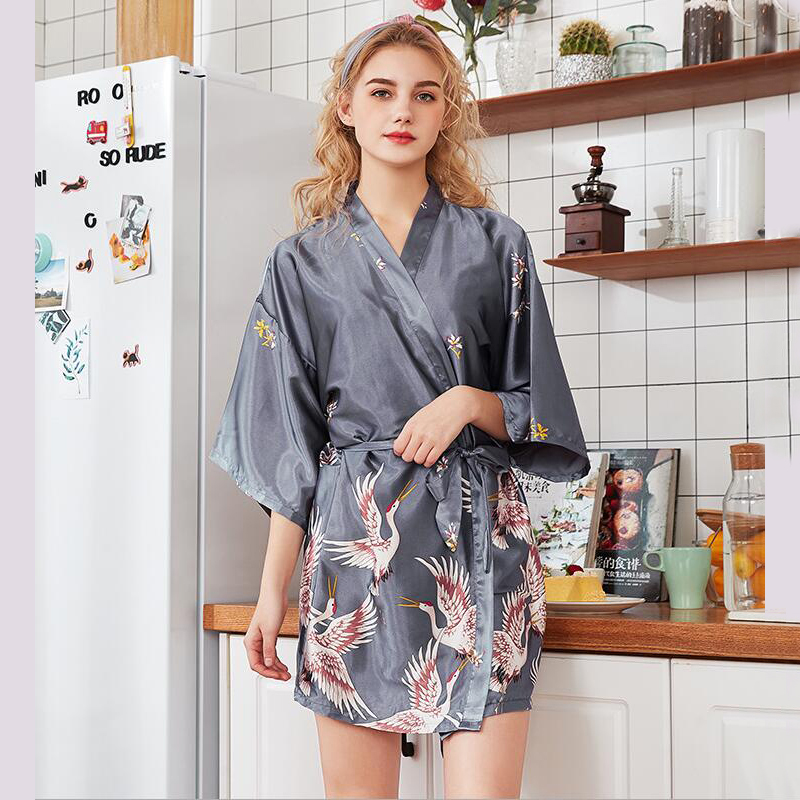 Xxl Women Fashion - Fashion Women's Summer Mini Kimono Robe