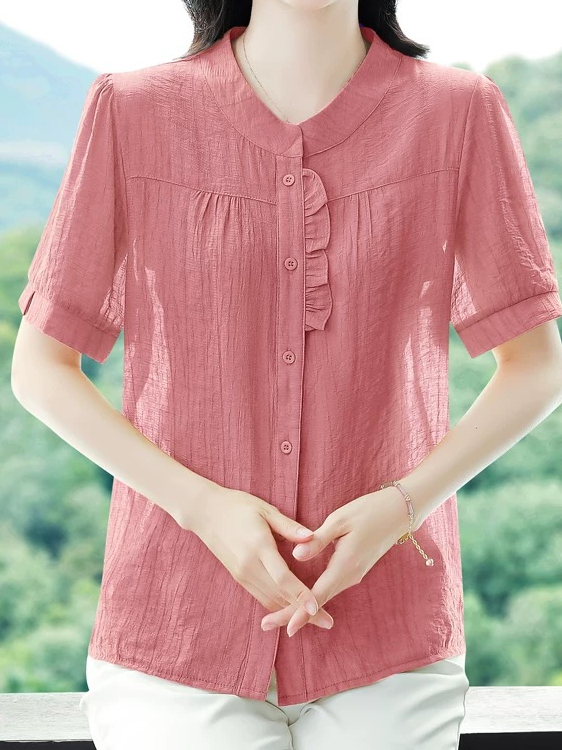 Women Fashion Over The Years - Fashionable Ice Silk Pleated Cotton Linen