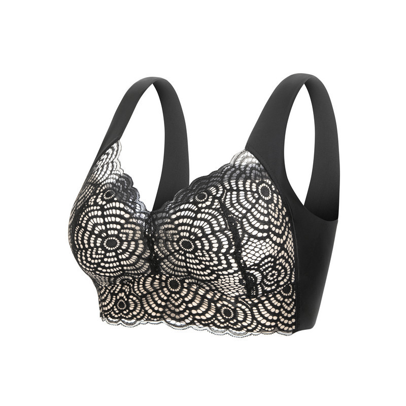 Bra Top Seamless - L'bellagiovanna Women's Wirefree Lace Bra Tank