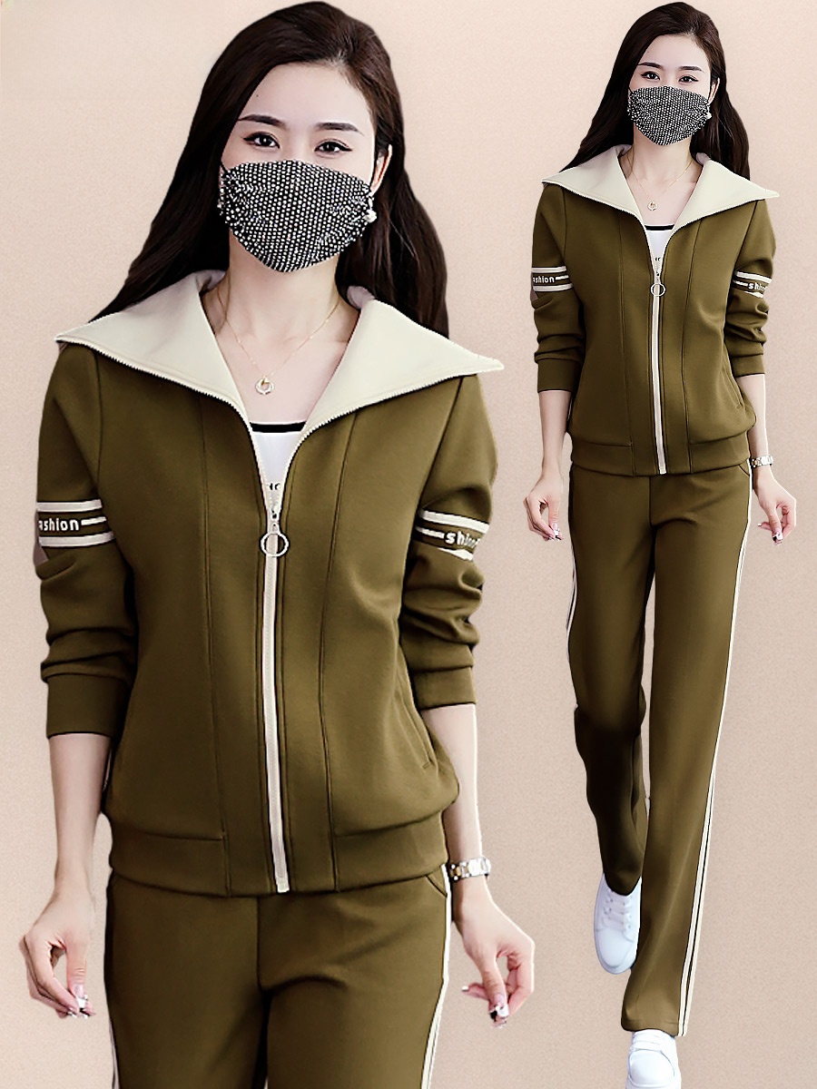 Women Fashion Over The Years - Slimming Zipper Sports Set for Women