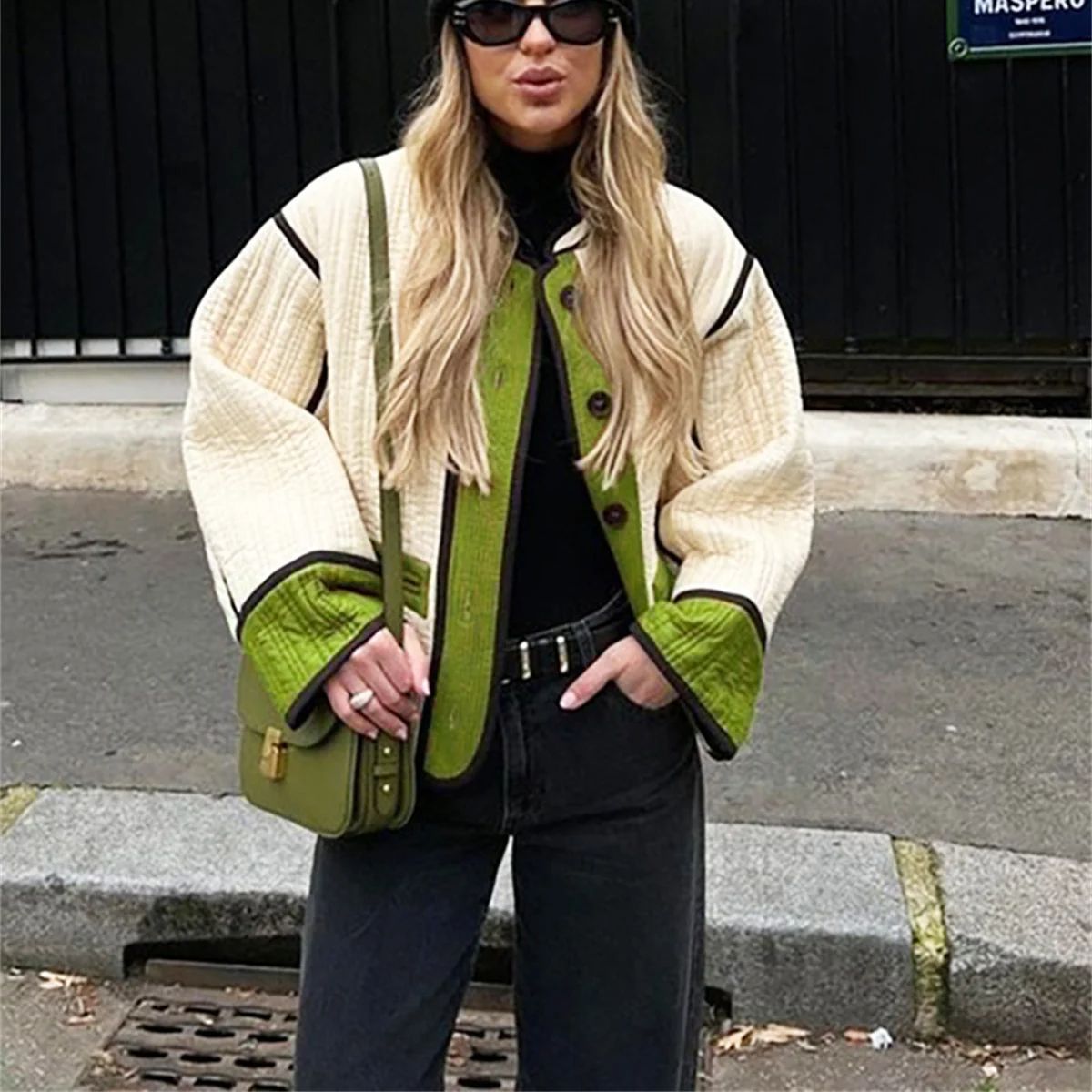 Women'S Fashion Quilted Jacket - Autumn Winter Quilted Coat For Women