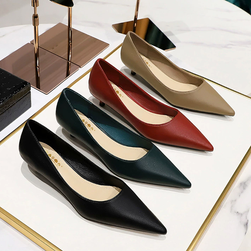 Xxl Women Fashion - Fashion Pointed Toe Mid Heeled Shoes