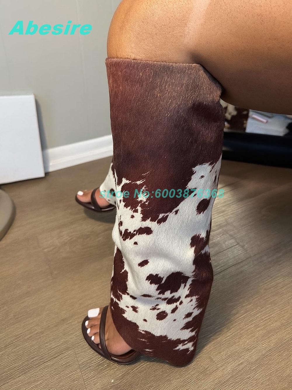 Cow Pattern Patchwork Suede Sa - Women'S Fashion Boots review and price
