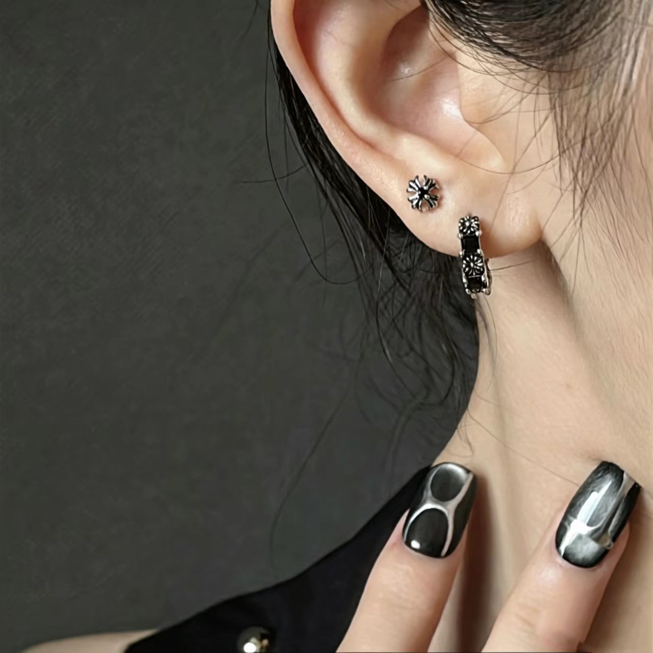 2026 New Gothic Dark Stud Earr - Women'S Fashion Edgy review and price