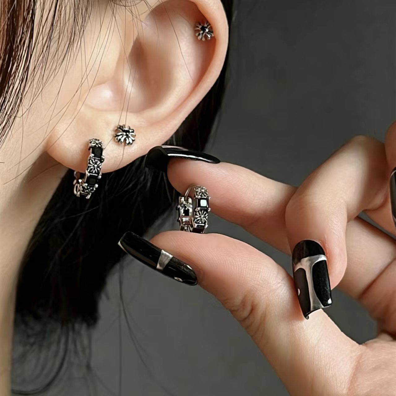 2026 New Gothic Dark Stud Earr - Women'S Fashion Edgy review and price