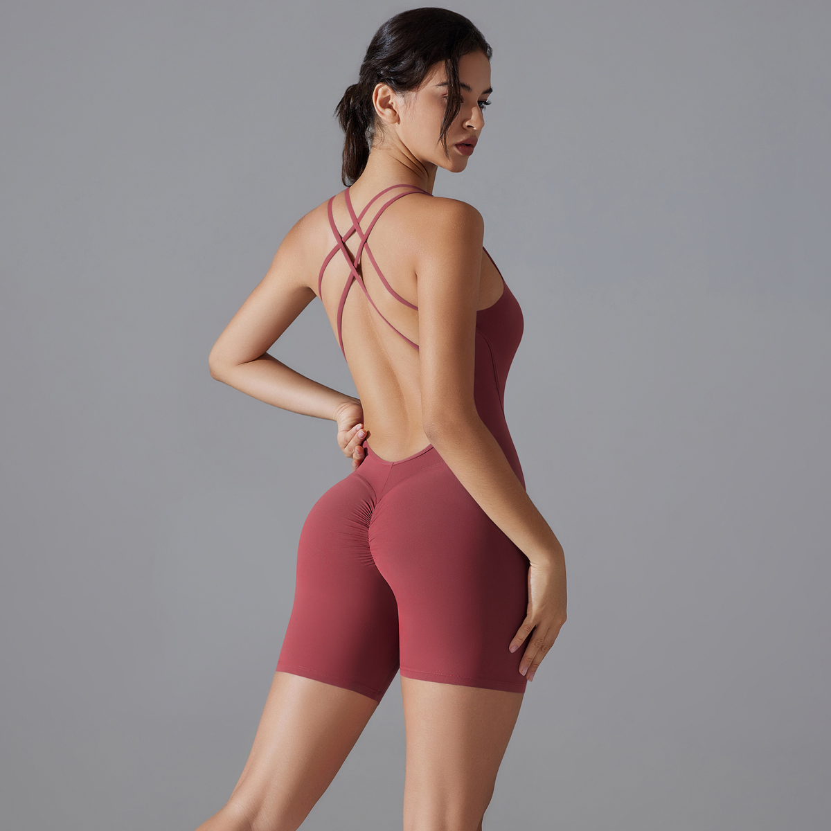 Yoga Set Sexy Backless Sporty  - Women'S Fashion Overalls review and price