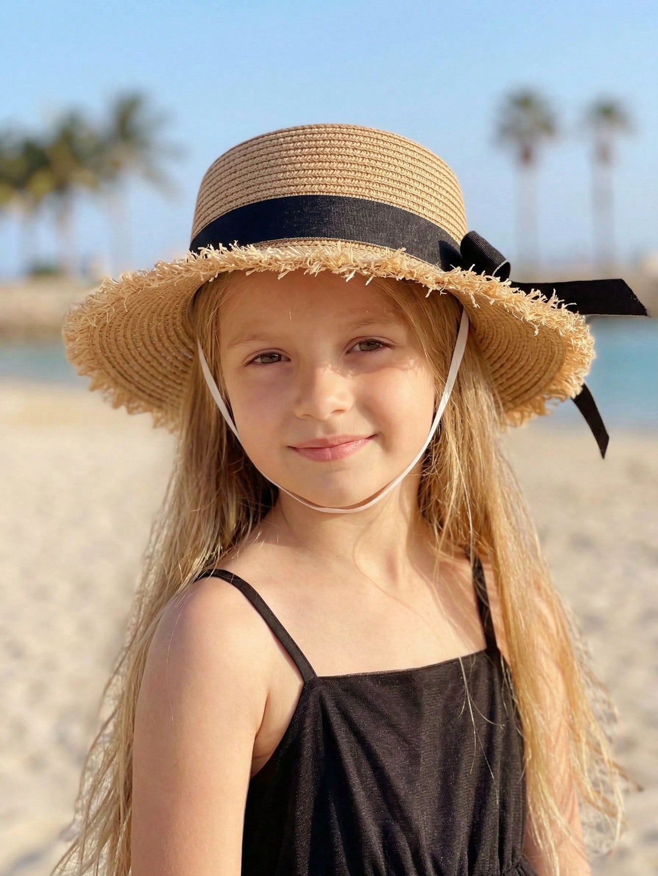 1Pc 3-8Y Girls Coffee Broken B - Straw Hat Summer review and price