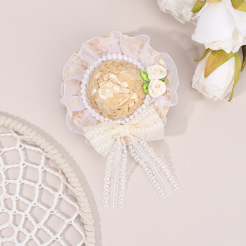 New Mini Straw Hat Hair Clip S - Straw Hat Summer review and price