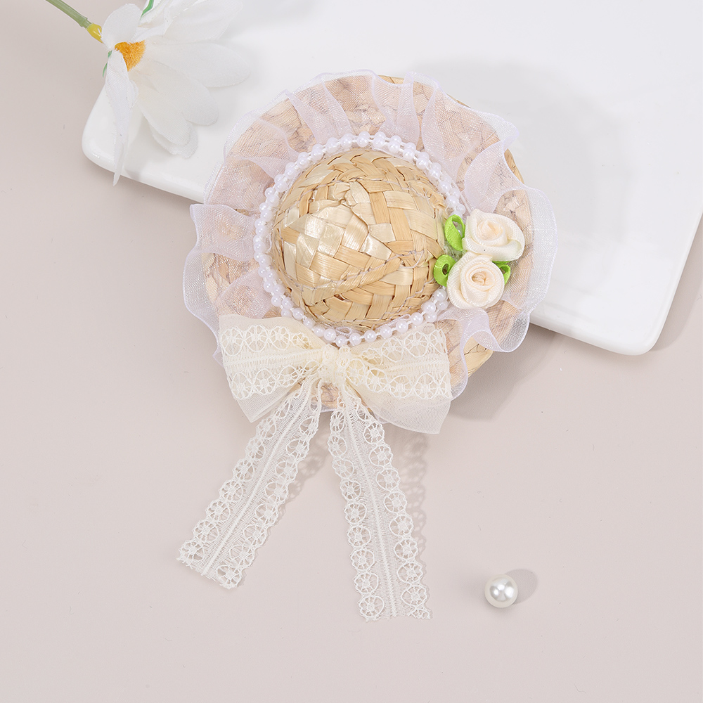 New Mini Straw Hat Hair Clip S - Straw Hat Summer review and price