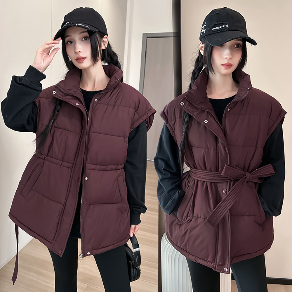 Autumn Winter Belt Slim Cotton - Women'S Fashion Quilted Jacket review and price