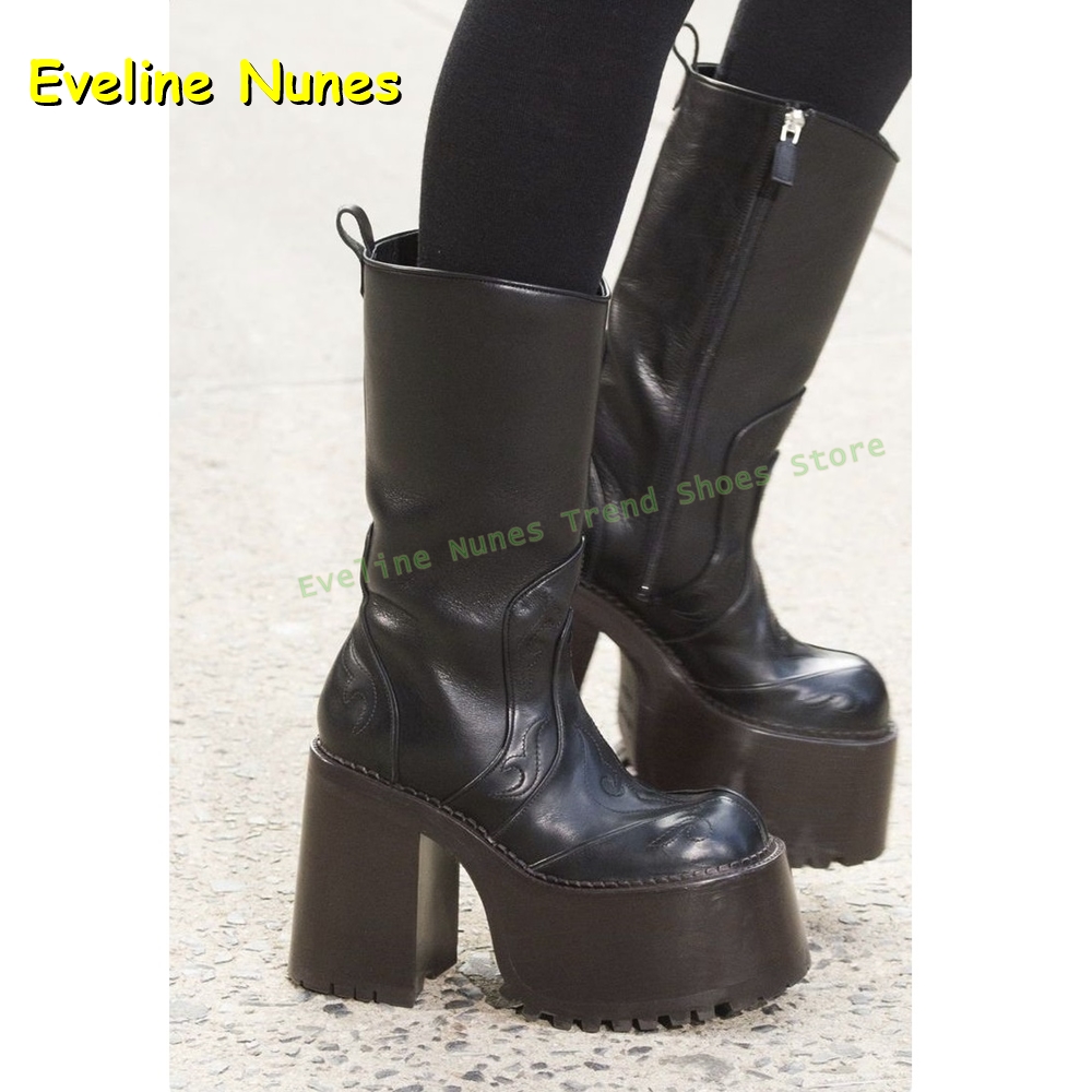 Embroidery Platform Knee High  - Women'S Fashion Spring 2025 review and price