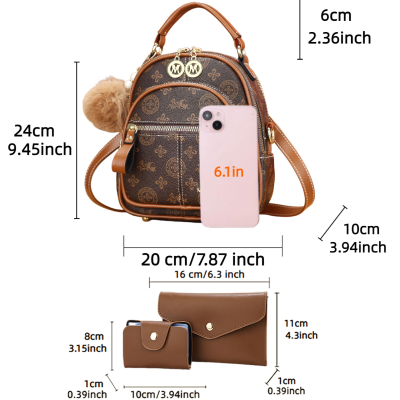 3-piece women's bag set, light - Crossbody Bag Women review and price