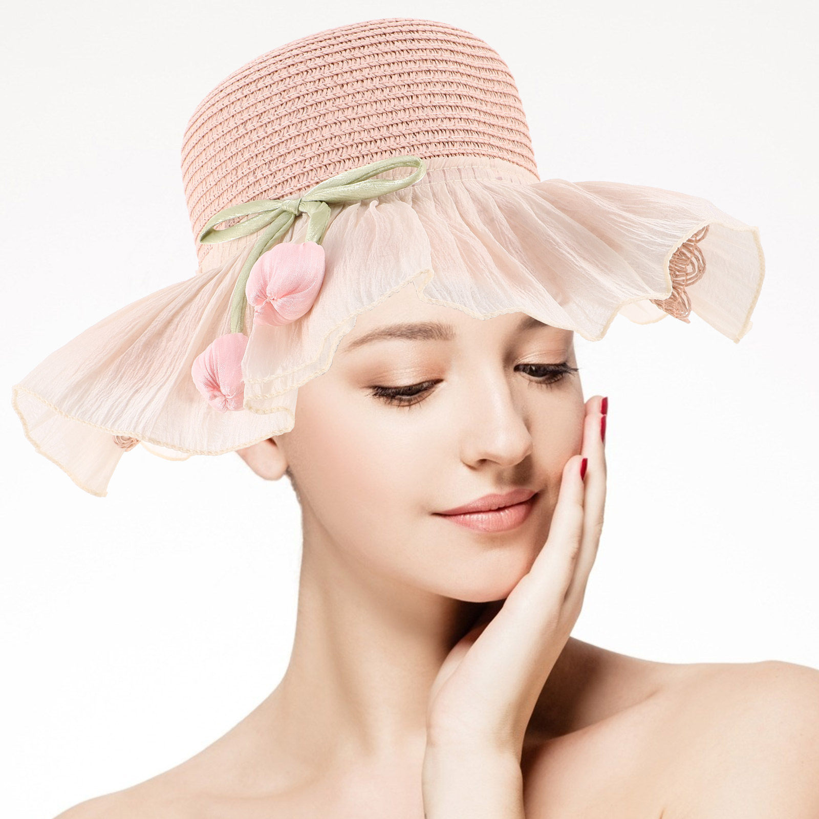 Girl Summer Straw Sun Hat Wide - Straw Hat Summer review and price