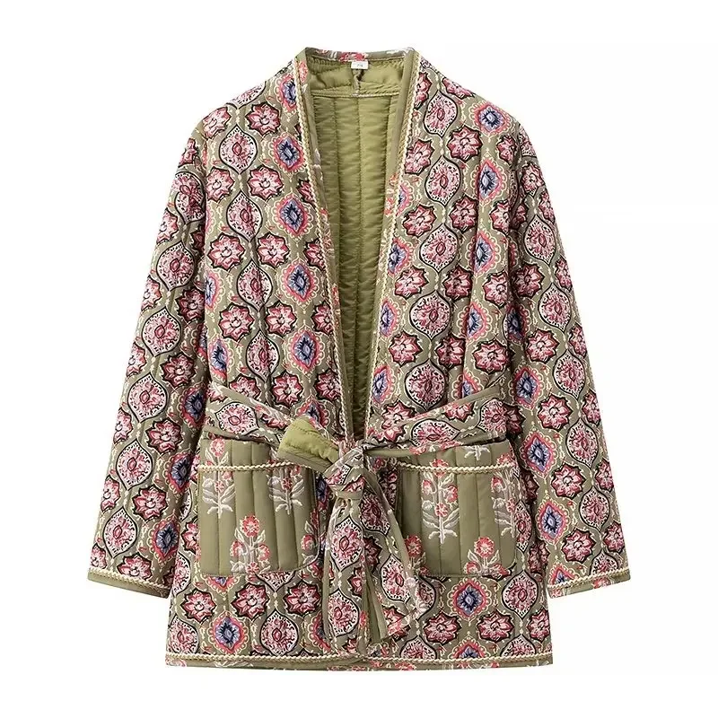 New Fashion Women Ethnic Flora - Women'S Fashion Quilted Jacket review and price