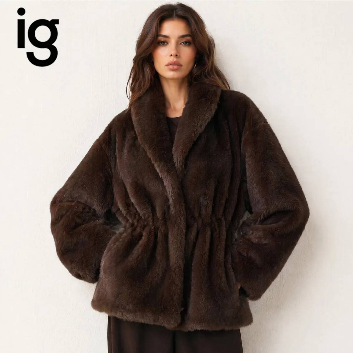 IG Women Dark Brown Faux Mink  - Women'S Fashion Quilted Jacket review and price