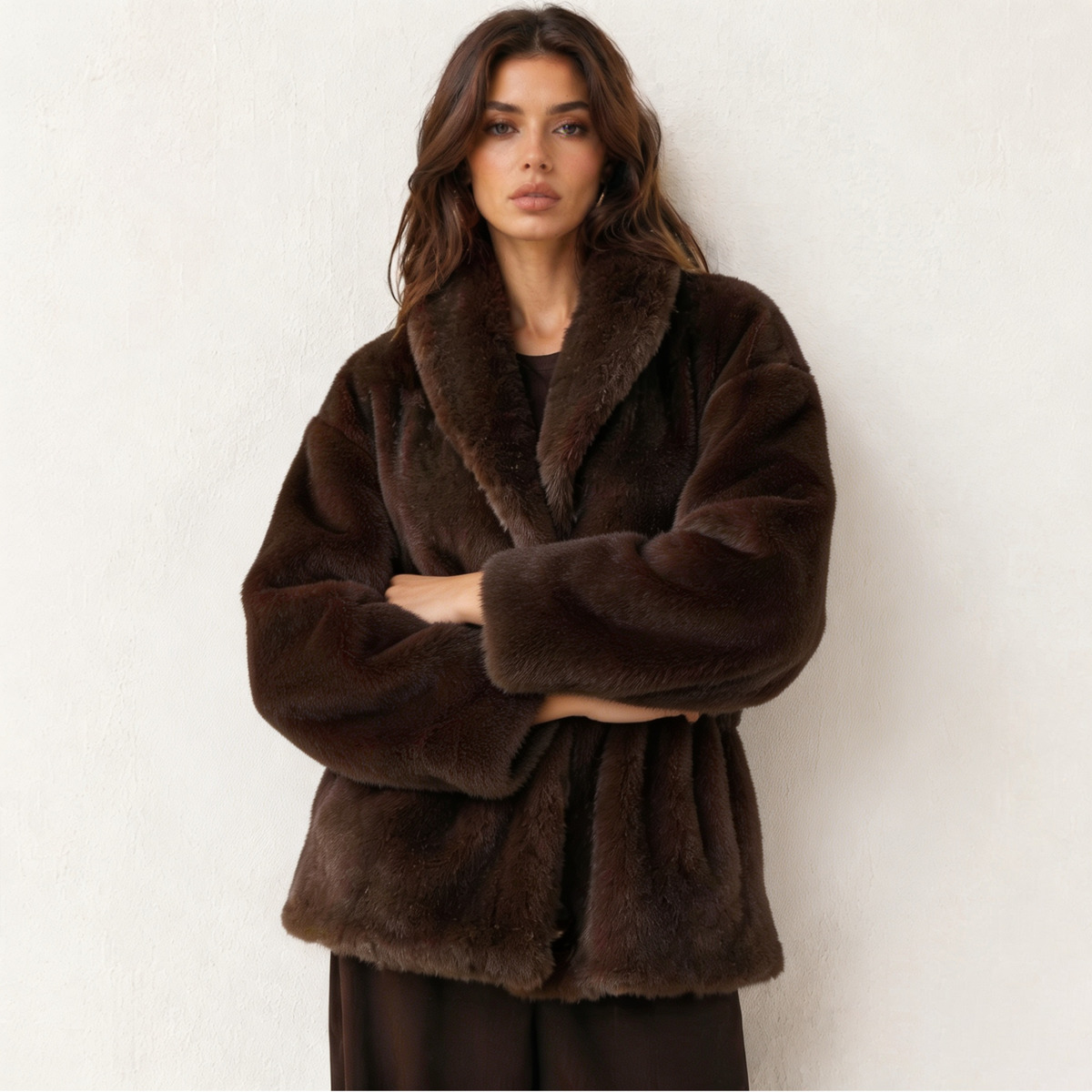 IG Women Dark Brown Faux Mink  - Women'S Fashion Quilted Jacket review and price