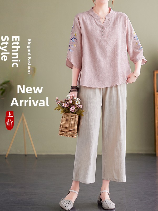 Elegant Embroidered Cotton Lin - Women Fashion Over The Years review and price