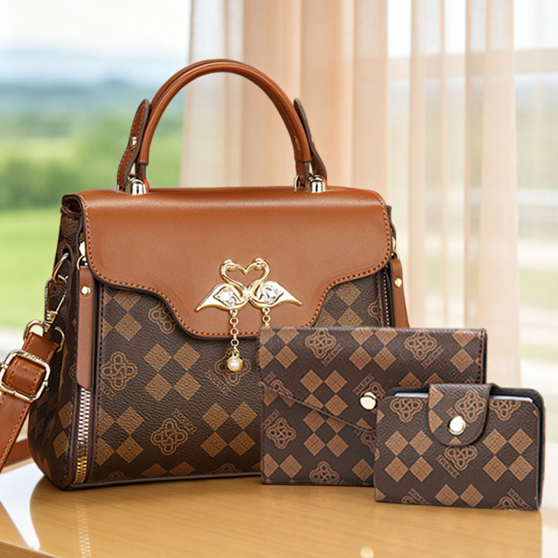 3-piece women's bag set, light - Crossbody Bag Women review and price