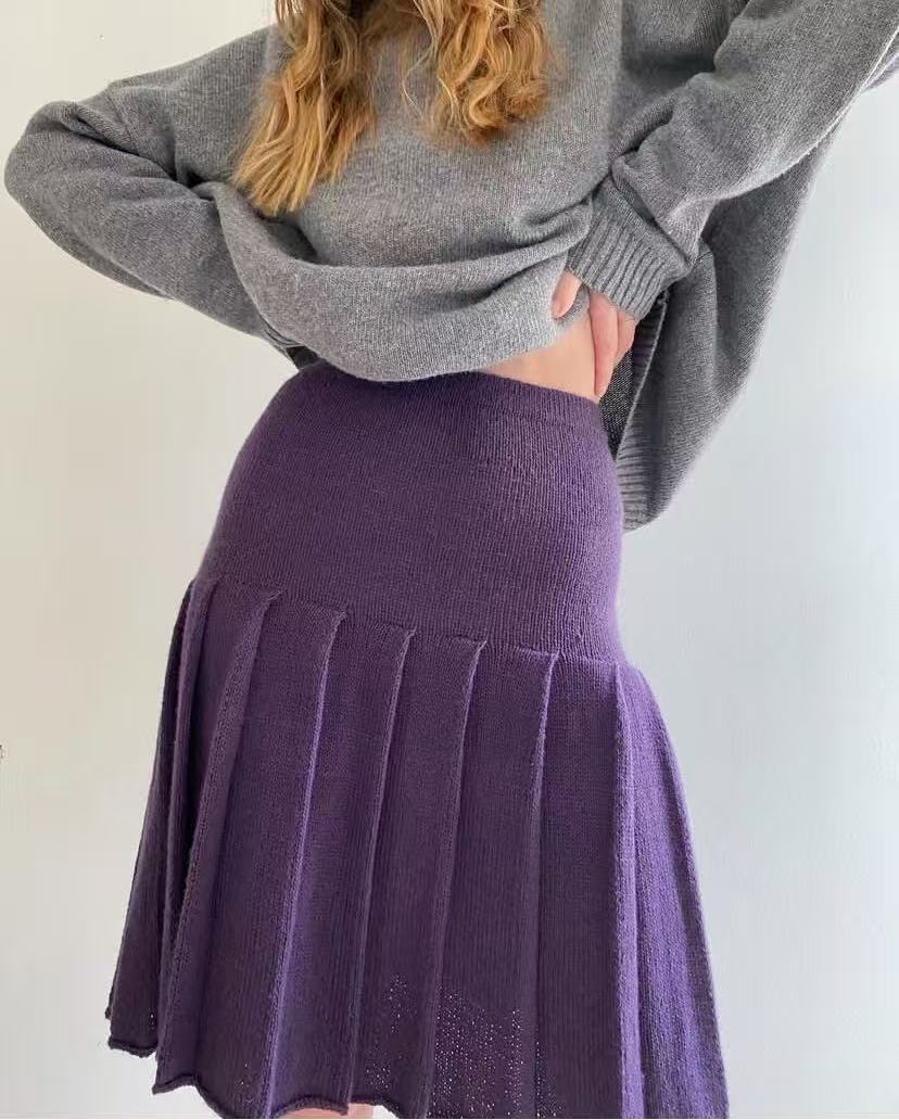 High waisted slimming versatil - Pleated Skirt Women review and price