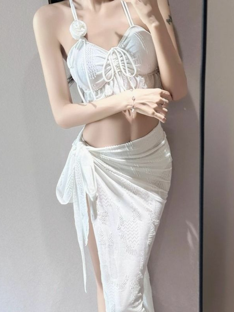 Ladies Floral Two Piece Swimsu - Women'S Fashion Middle Ages review and price