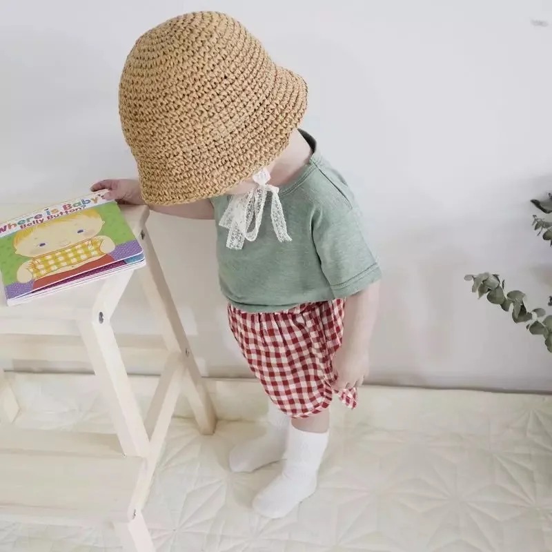 Summer Korean Baby Boy Girl St - Straw Hat Summer review and price