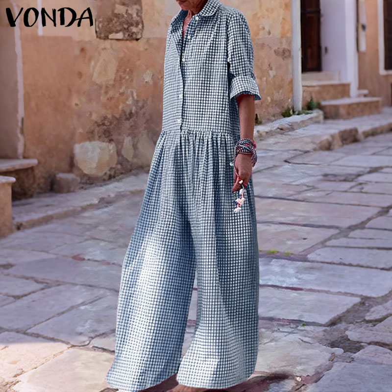 Plus Size 5XL VONDA Vintage Ju - Women'S Fashion Overalls review and price