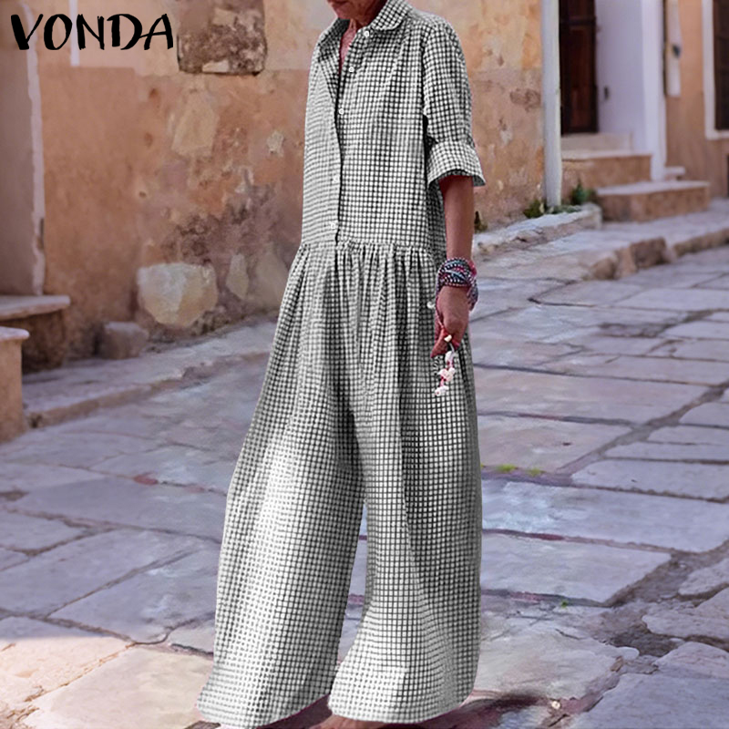 Plus Size 5XL VONDA Vintage Ju - Women'S Fashion Overalls review and price