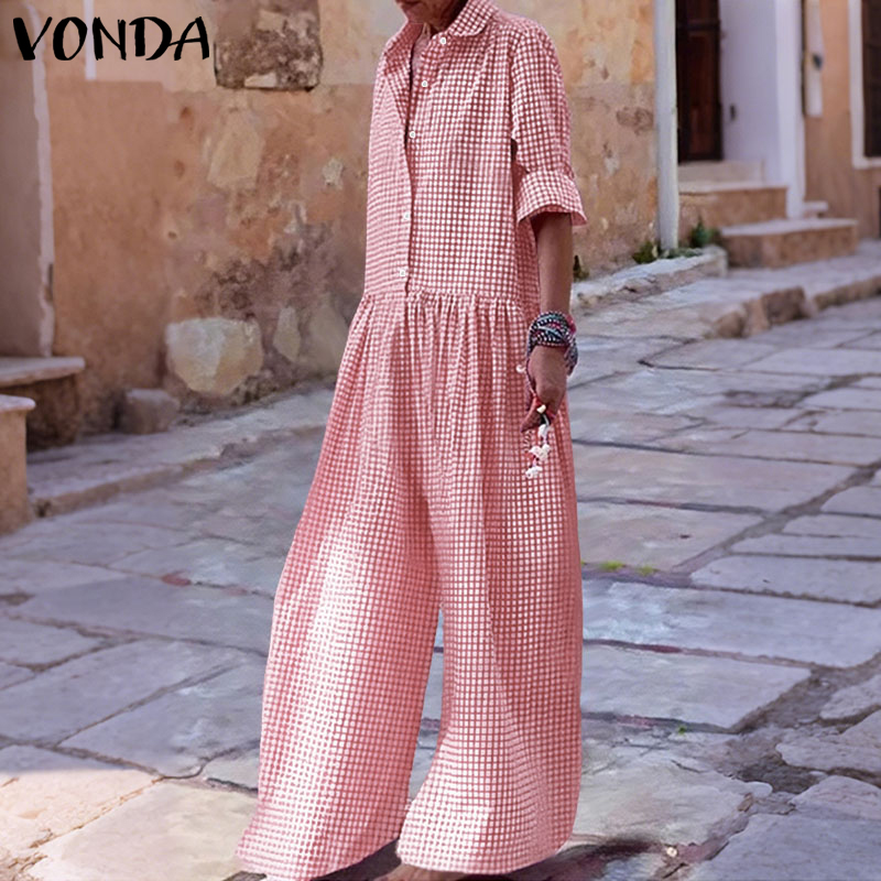 Plus Size 5XL VONDA Vintage Ju - Women'S Fashion Overalls review and price