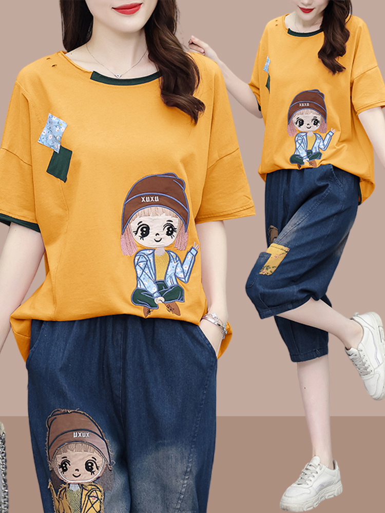 Fashionable Patchwork Short Sl - Women Fashion Over The Years review and price