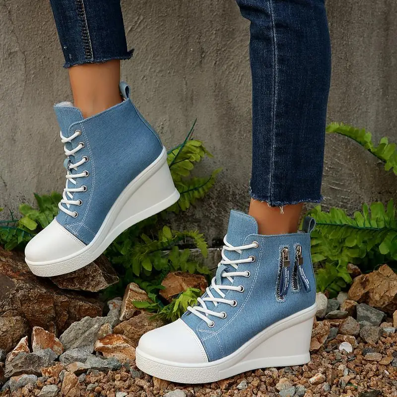 Fashion Denim Blue Canvas Shoe - Women'S Fashion Spring 2025 review and price