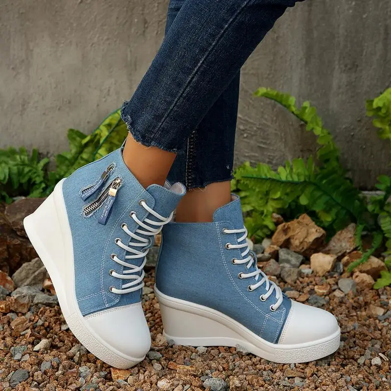 Fashion Denim Blue Canvas Shoe - Women'S Fashion Spring 2025 review and price