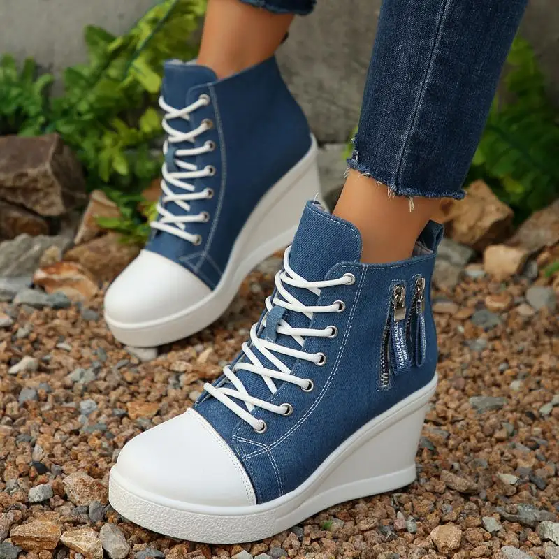 Fashion Denim Blue Canvas Shoe - Women'S Fashion Spring 2025 review and price