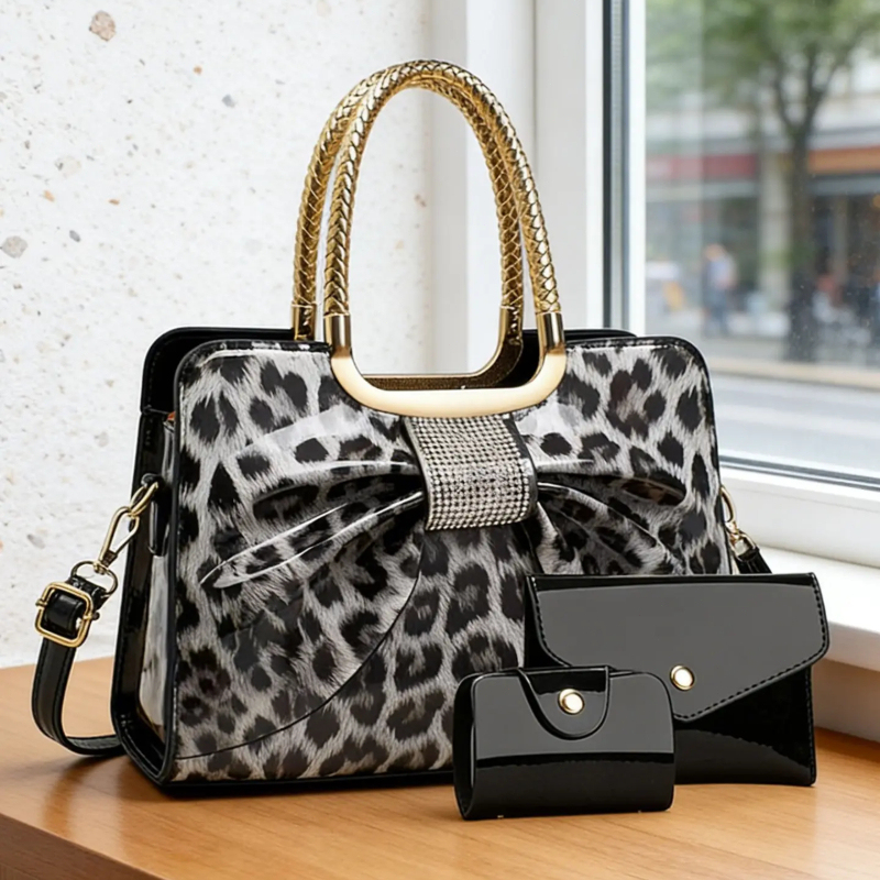Butterfly Knot Leopard Print W - Crossbody Bag Women review and price