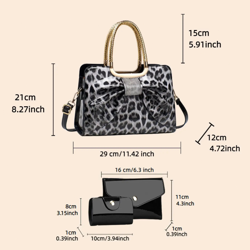 Butterfly Knot Leopard Print W - Crossbody Bag Women review and price